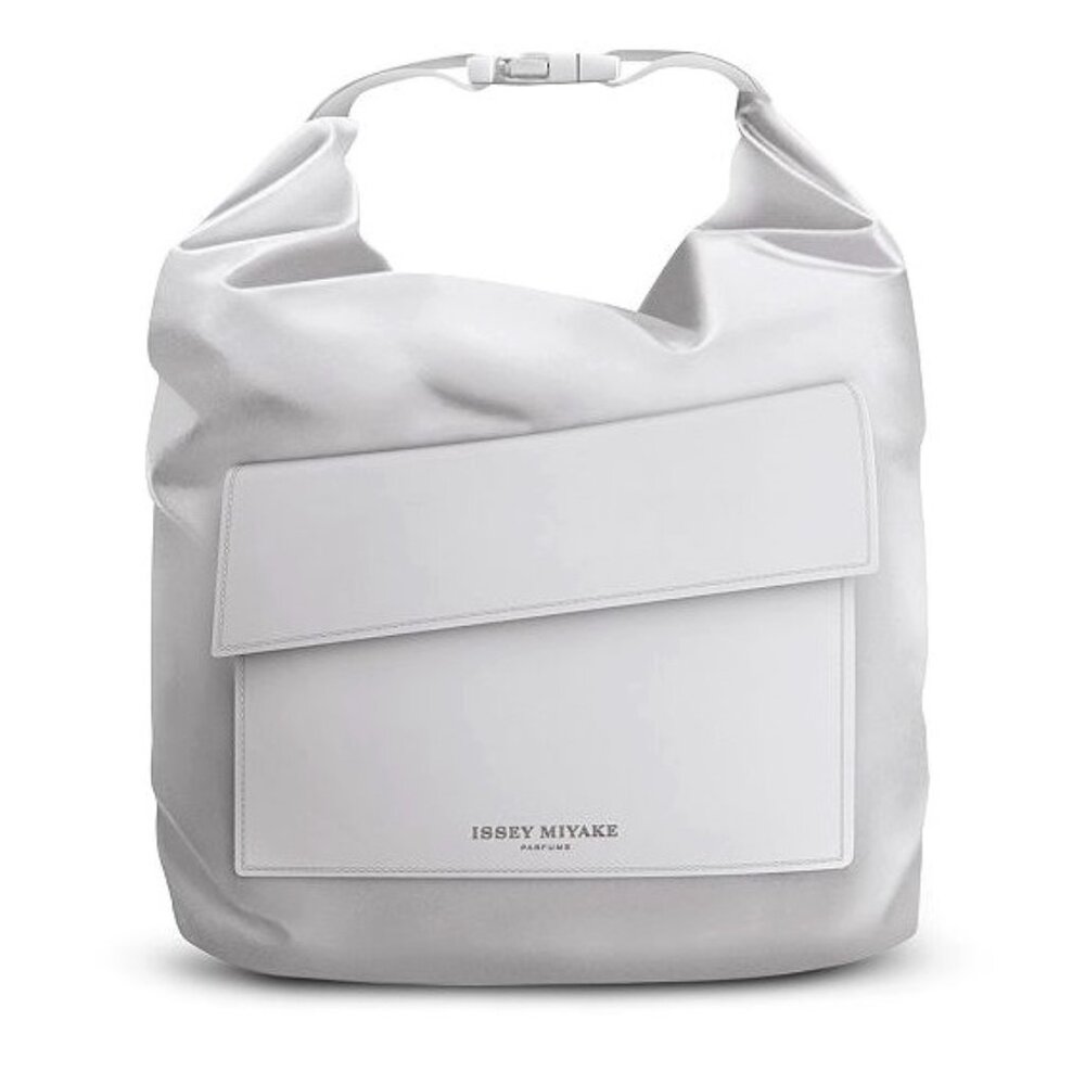 ISSEY MIYAKE Gray Bucket Travel Bag Trousse Pouch Cosmetic Makeup Sak